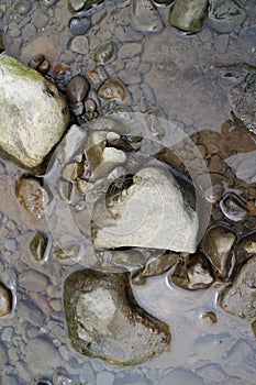 The valley is seamed with small streams of water.