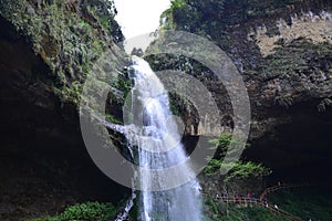 The valley is seamed with small streams of water. photo