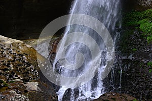 The valley is seamed with small streams of water. photo