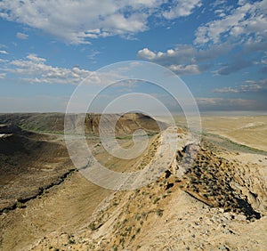 Valley on the slopes of the plateau photo