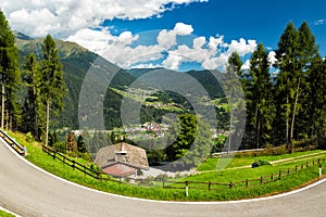 Valley in South Tyrol, Dolomites, Italy