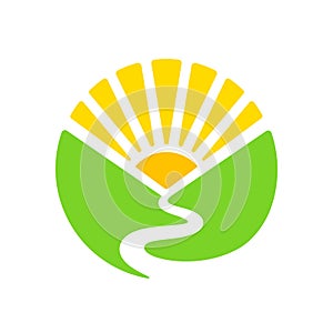 Valley and sun logo