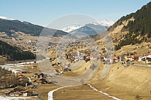 Valley in the swiss alps