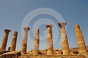 Valley of the temples in agrigento photo