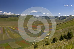 The valley from the town of Castelluccio di Norcia