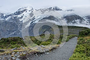 Valley Track in Mt.Cook National Park, New Zealand