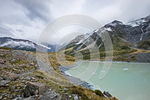 Valley Track, One of the most popular walks in Aoraki/Mt Cook National Park, New Zealand