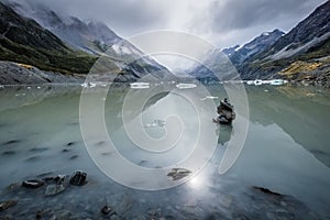 Valley Track, One of the most popular walks in Aoraki/Mt Cook National Park, New Zealand