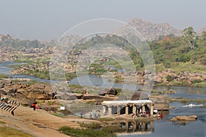 Valley of Tungabhadra river, India, Hampi