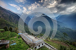 Valley on the vay to Annapurna base camp, Nepal