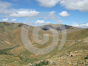 The valley of Vega de Rio Palmas on Fuerteventura