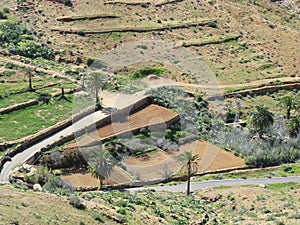 The valley of Vega de Rio Palmas on Fuerteventura