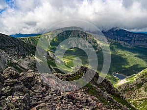 Valley View, Chimney Pond from Mountain Ridge, Katahdin