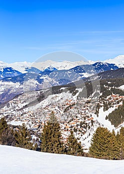 Valley view of Meribel. Meribel Village Center (1450 m)
