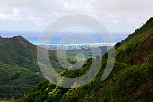 Valley view Oahu Pali Mountains