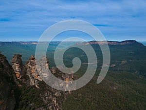 valleys of Echo Point Blue Mountains three sisters Katoomba Sydney NSW Australia photo