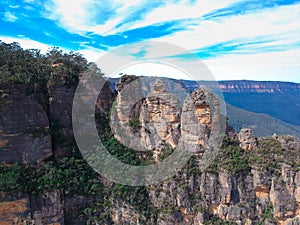 valleys of Echo Point Blue Mountains three sisters Katoomba Sydney NSW Australia photo