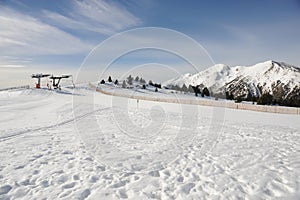 Vallnord ski lift La Tossa, Europe, the Principality of Andorra, the eastern Pyrenees, the sector of skiing Pal.