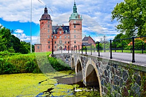 Vallo Castle located on the island of Zealand. In 18th century, the castle served as