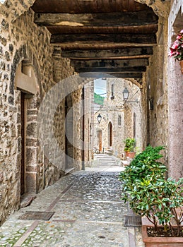 Vallo di Nera, beautiful ancient village in the Province of Perugia, in the Umbria region of Italy.