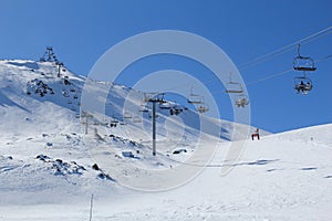 Valloire ski resort in France