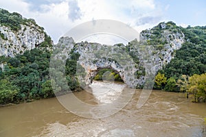 Vallon pont d'arc in the Ardeche river