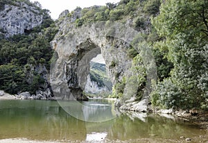 Vallon Pont d Arc, a natural Arch in the Ardeche