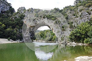 Vallon Pont d Arc, a natural Arch in the Ardeche photo