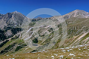 The Vallter 2000 Resort, surrounded by high mountain peaks. photo