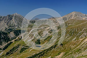 The Vallter 2000 Resort, surrounded by high mountain peaks. photo