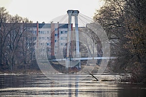 Valmiera pedestrian cable-stayed bridge