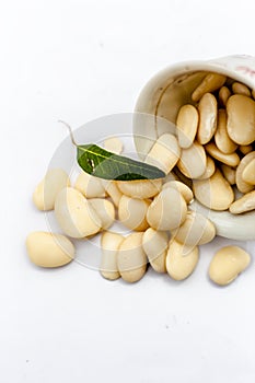 Valol na bea or Hyacinth beans or Lablab beans in a glass bowl.