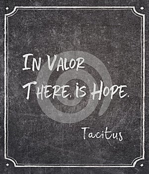 In valor Tacitus