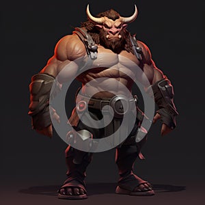 Valorant-inspired Minotaur Cultist: A Unique Character Design