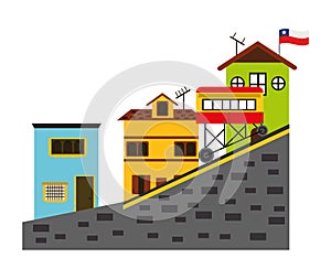 valparaiso funicular illustration