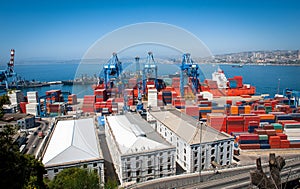 Valparaiso port activity photo