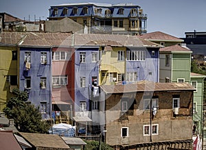 Valparaiso typical buildings photo