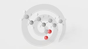 valproate molecule 3d, molecular structure, ball and stick model, structural chemical formula fatty acid derivative photo