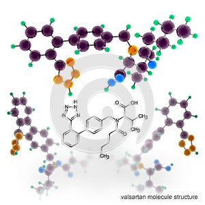 Valsartan molecule structure