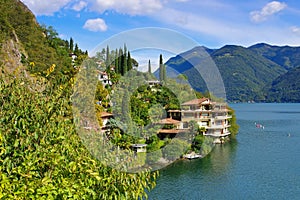 Valsolda small village on Lake Lugano photo