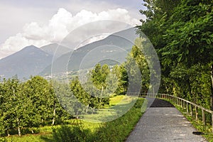 Valtellina, cycle lane