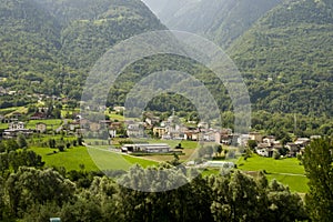 Valtellina valley landscape