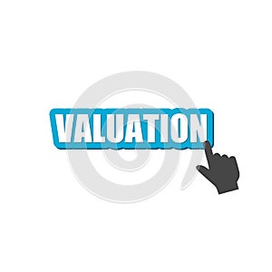 Valuation Word Company Business sign icon