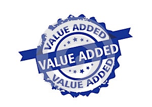 Value added stamp. Sign.Vector