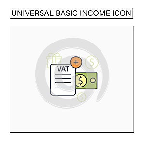 Value added tax color icon