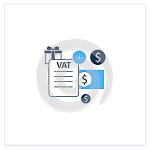 Value added tax flat icon