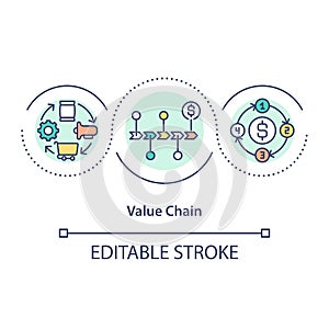 Value chain concept icon