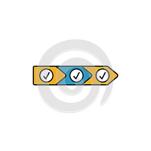 Value Chain icon set. Four elements in diferent styles from industry 4.0 icons collection. Creative value chain icons filled,