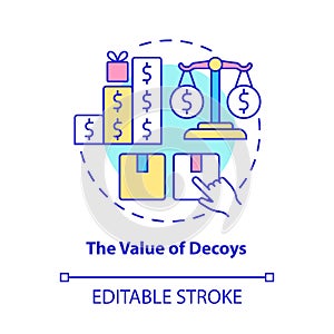 The value of decoys concept icon