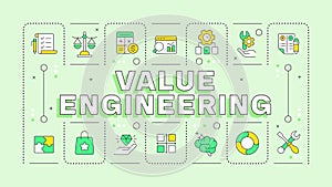 Value engineering green word concept